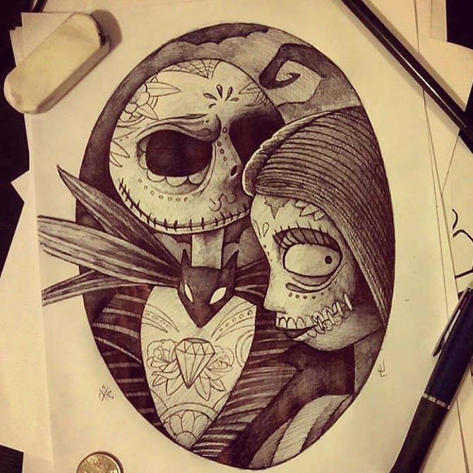 squidzdraws's tweet photo. Jack and sally 💙 #sketch https://t.co/vqkapNSJMx