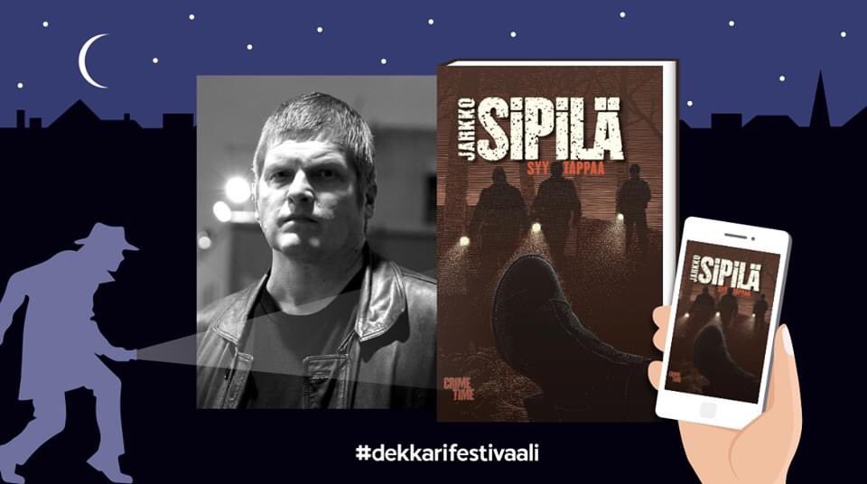 Dekkarifestiva1's tweet photo. Dekkarifestivaali verkossa la 19.9. klo 12:30-13:00  Miten kirjoittajan oma kokemus näkyy dekkareissa?
#SeppoMustaluoto on entinen ammattisotilas, #ChristianRönnbacka vakuutusetsivä ja poliisi, #JarkkoSipilä tunnettu rikostoimittaja. #JoneNikula haastattelee.
#dekkarifestivaali https://t.co/Zm9cLizU8i