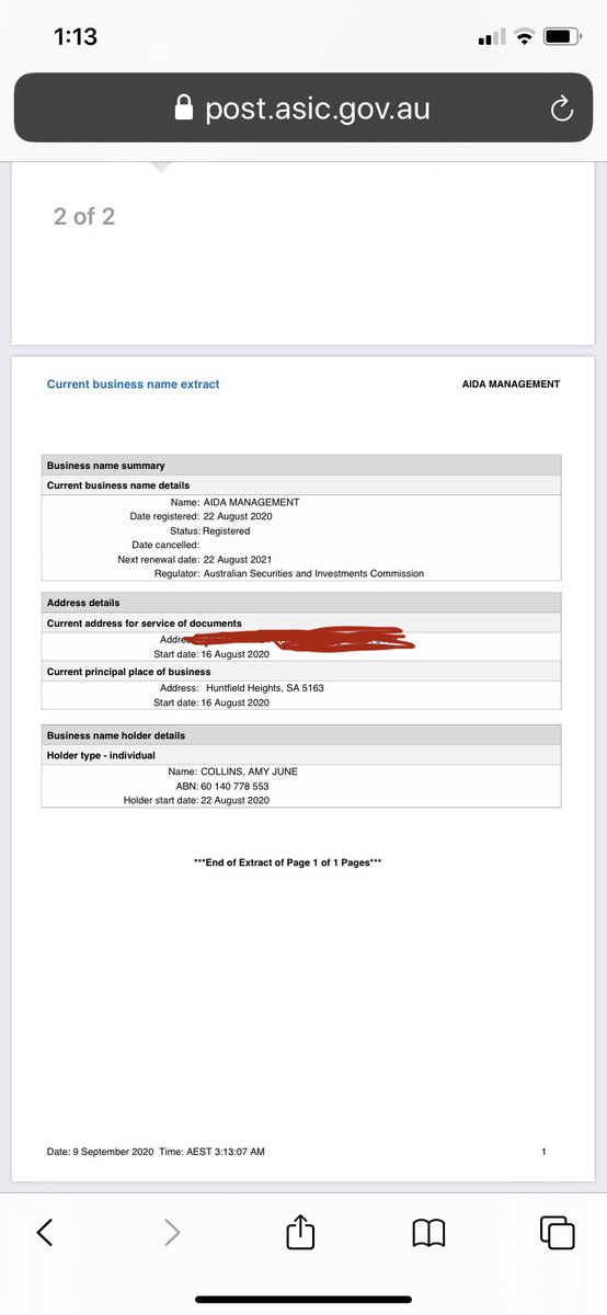 2/ I’ll walk you through this shit. It’s not just a simple investigation. I’m only going to state facts & you folk can join dots.First, Integrity Care. Get onto the fact that one of the Directors just registered a new business, please. She’s one of 3 who run IG. Her sister too.