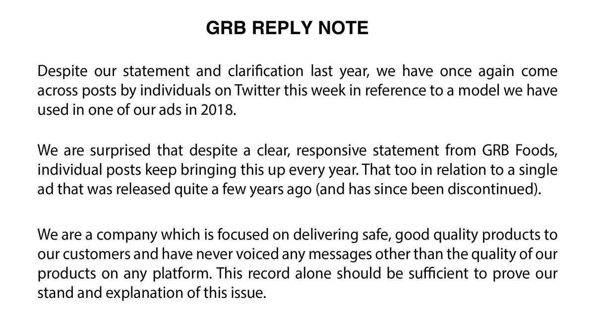 Hi, here is the link to our statement which was published on our handle in 2019 the last time such posts came up. 
x.com/grbofficialpag…