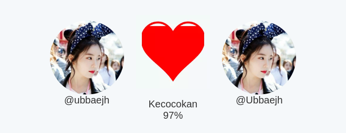 ubbaejh's tweet photo. Kecocokan cinta saya dengan @Ubbaejh adalah 97%

Dihitung dengan https://t.co/ESpYCABADz

⠀ https://t.co/3xdpC7rZoI