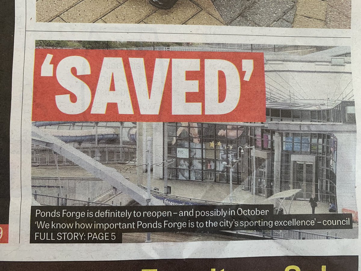 SheffieldSandL's tweet image. @SavePondsForge would like to say a massive thank you to @SheffieldStar @NancyFielder @1MollyWilliams for the continued support to reopen Ponds Forge. You have made a lot of Sheffield people very very happy and reignited thousands of dreams 👏👏👏