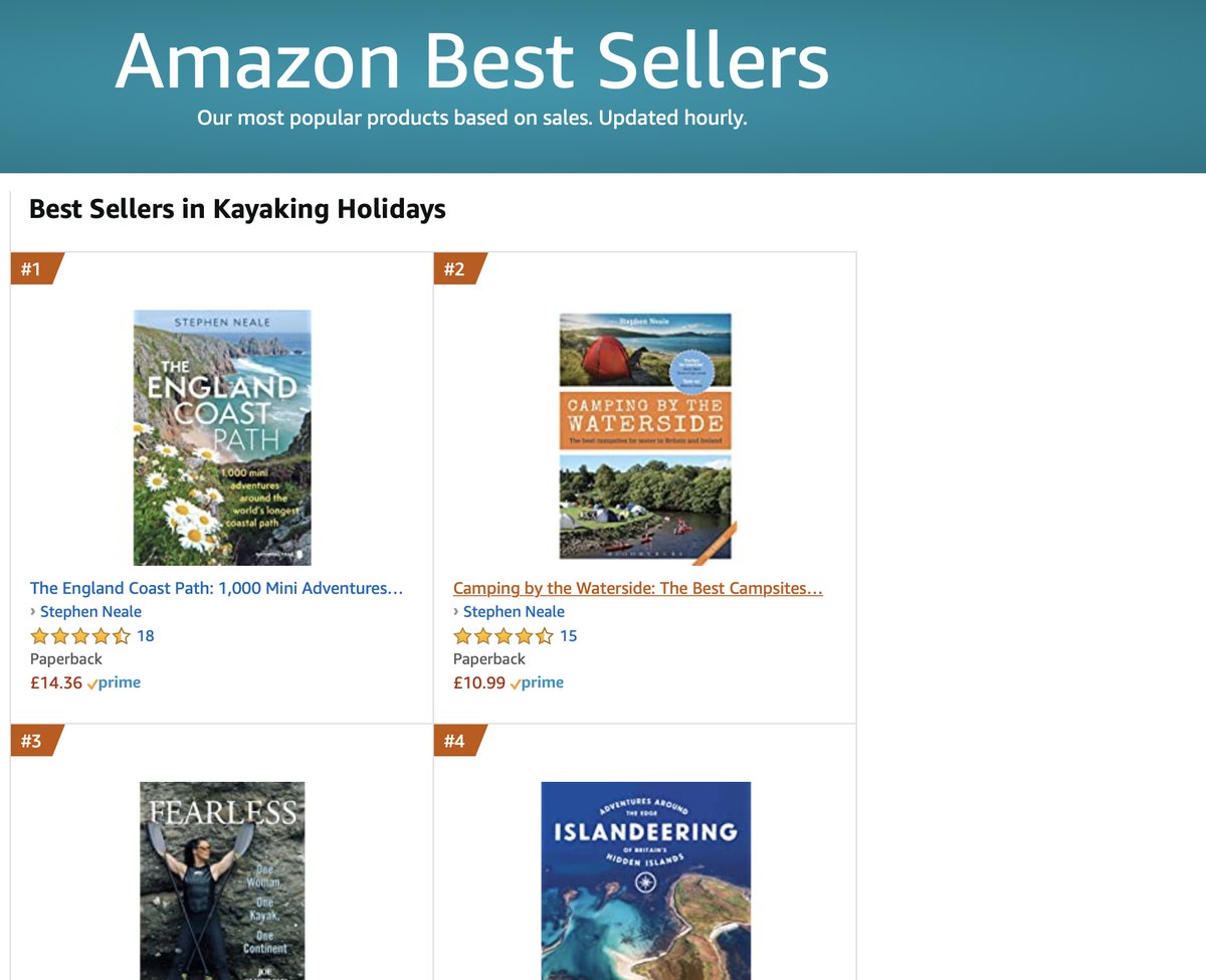 EnglandPath's tweet photo. Kayak King! No.1 and No.2 on Amazonia best seller list. Ta, small boat peeps!! xx
#englandpath #englandcoastpath #ukadventures #kayak #canoe #paddleboard 
@CanoeKayakMag @BritishCanoeing @GoPaddlingInfo @england_coast https://t.co/6Maz29UkDY