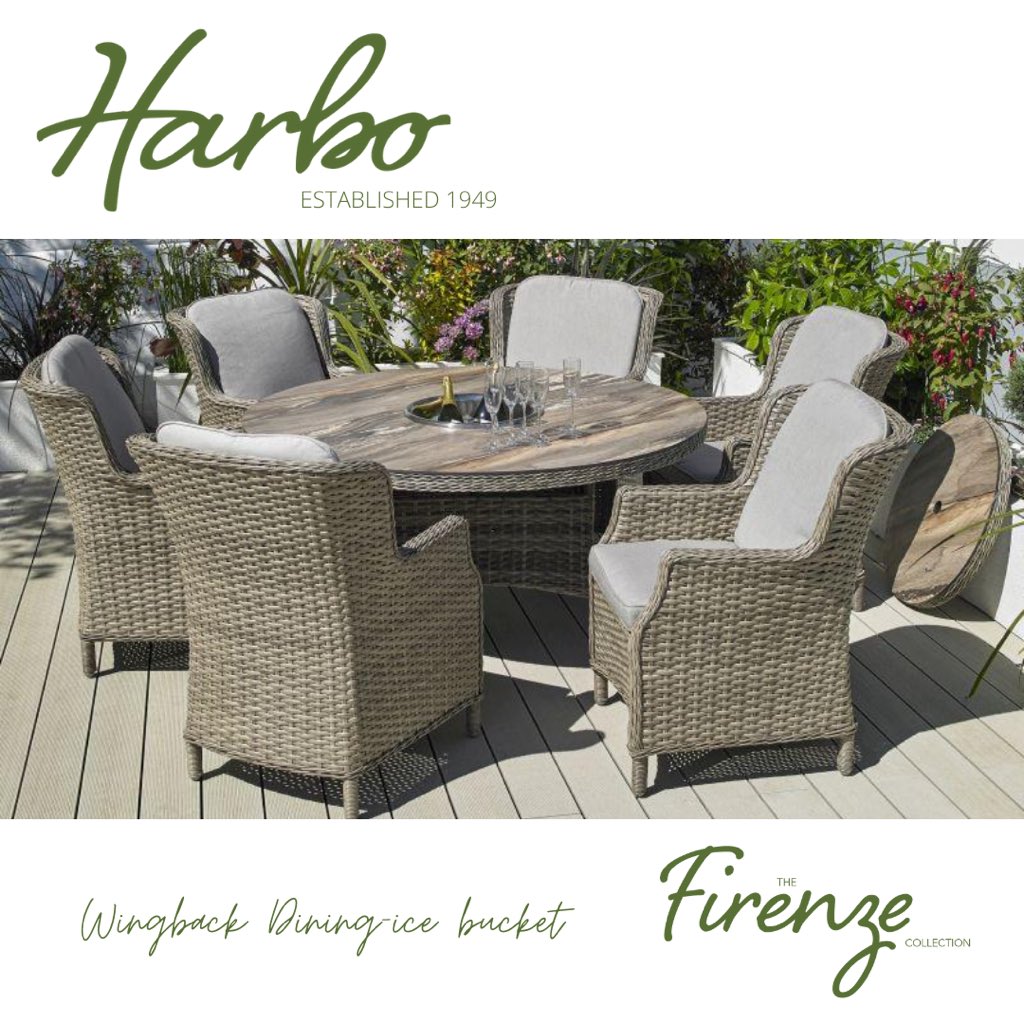 GardenFGlobal's tweet photo. Designed for garden party animals with ice buckets and lazy susan’s to create an exciting focus point in the garden 🌸 here are some examples of our popular Harbo Firenze collection. See more collections at https://t.co/ZtYA1OH8cm #rattangardenfurniture #gardenparty https://t.co/8l2I8J1d3U