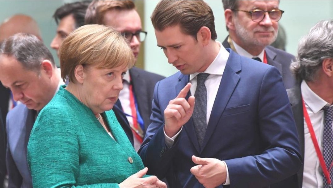 24) It is enough to see who is at the head of the  #EU and who is being asked about almost everything. It is German Chancellor Angela Merkel as the representative of Germany and Berlin on one side, and Sebastian Kurz as the representative of Austria and Vienna on another side. 