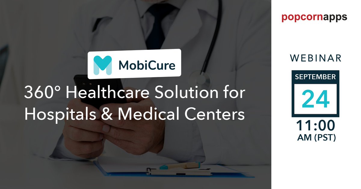 Webinar alert: 360° Healthcare Solution for Hospitals &amp; Medical Centers | Register now: ow.ly/DORL50BlLWI 

#360 #Healthcare #Patient #Doctor #Hospitals #MedicalCenters #CRM #Mobile