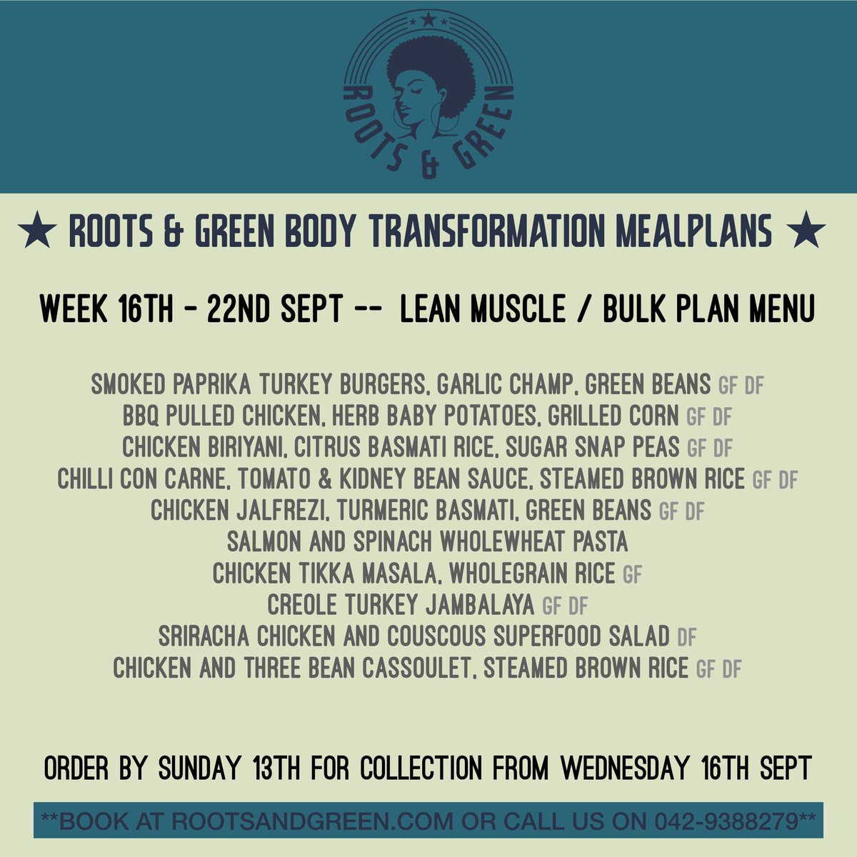 RootsandGreen's tweet photo. 😋💥Next weeks Menu💥😋

Choose from 5 plans:
*Lean Muscle
*Bulk
*Vegan Lean Muscle
*Vegan Bulk
*Keto

€60 for the week (10 dishes)
€70 for Keto

Full macronutrient labeling.
It's never been easier to control your calorie intake.

https://t.co/aLOy38RumZ

#louthchat #mealplans https://t.co/wXdZqoF2is