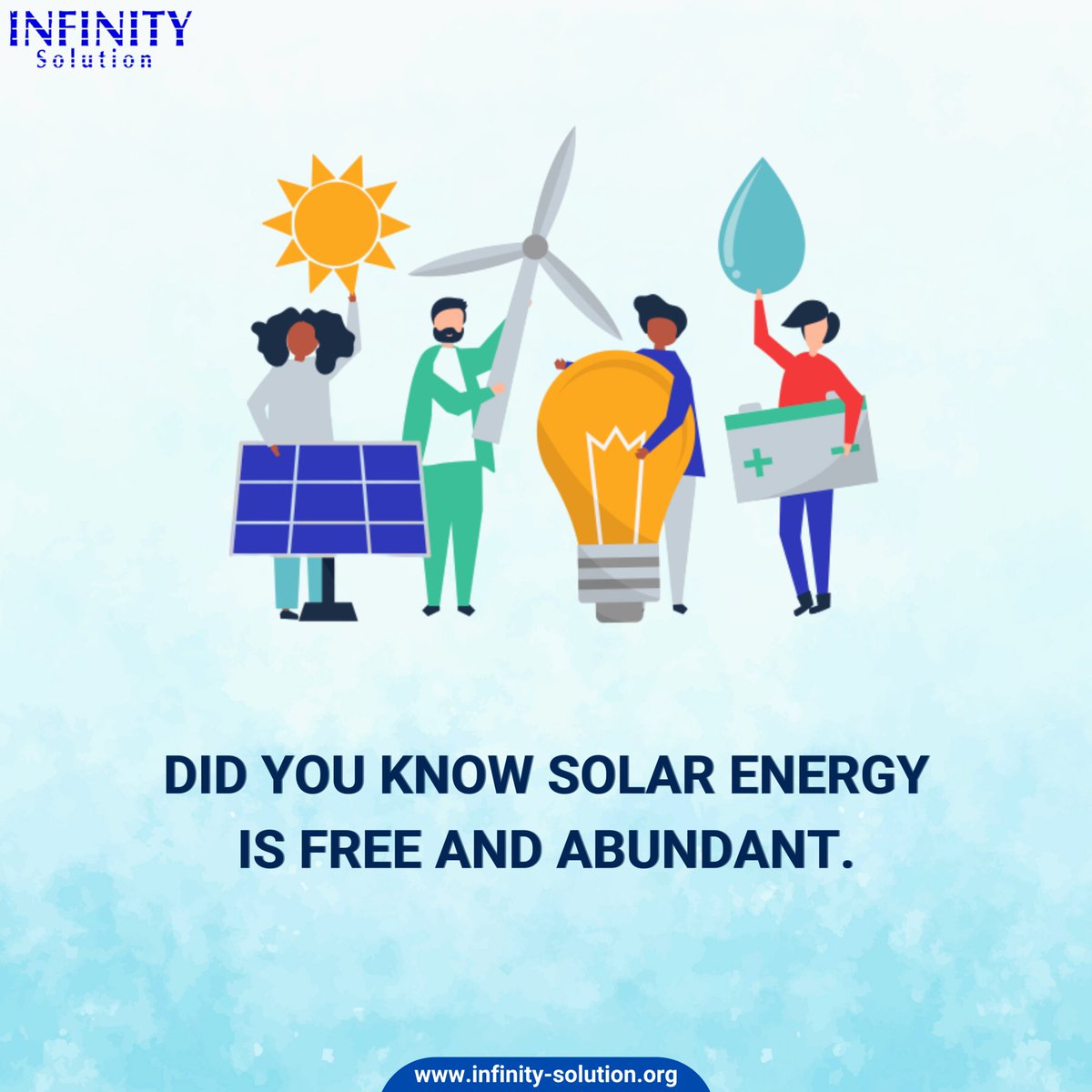 TheInfinitySoln's tweet image. Solar Energy has now become affordable and efficient 🔋

Our Web: bit.ly/3eUqXzK 🌐

#InfinitySolution #Infinity #Solution #Solar #SolarWater #SolarHeater #SolarOorjaa #Wednesday #EnergySolution