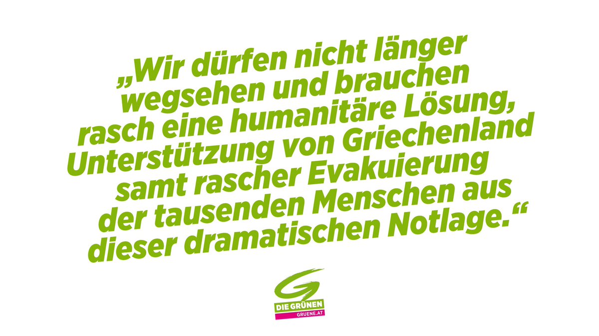 #Moria - Helfen ist ein Gebot der Stunde. Die außenpolitische &amp; Menschenrechtssprecherin der Grünen, <a href="/dziedzic_ewa/">Ewa Ernst-Dziedzic</a> 💬