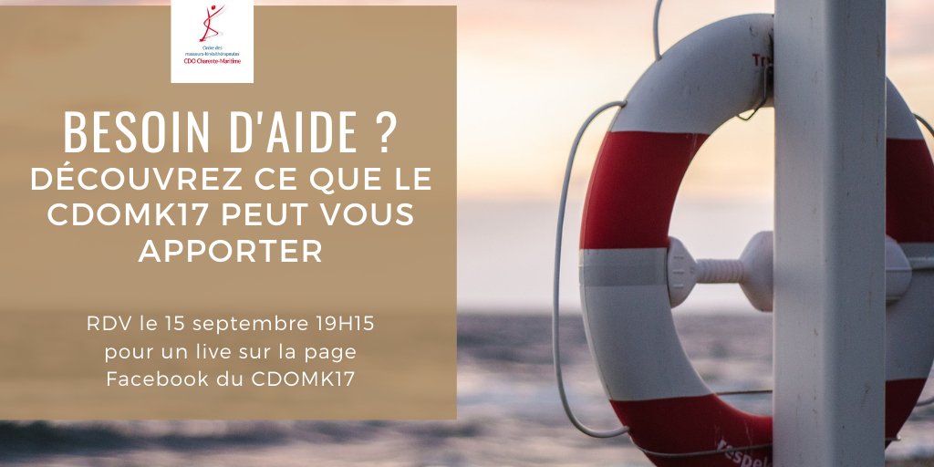 ordremk17's tweet photo. Vous êtes kiné et vous vous trouvez dans une situation difficile ? Le cdomk17 répond à vos questions en live sur facebook le 15 septembre 19h15. A vos agendas ! https://t.co/WPOARV34GK