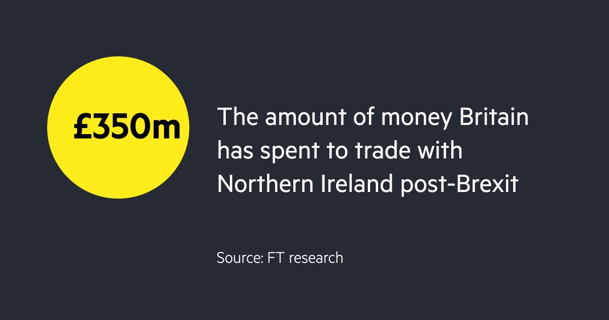 Millions are being spent by British companies to be able to trade with Northern Ireland post-Brexit:  https://on.ft.com/3m3VK1M 