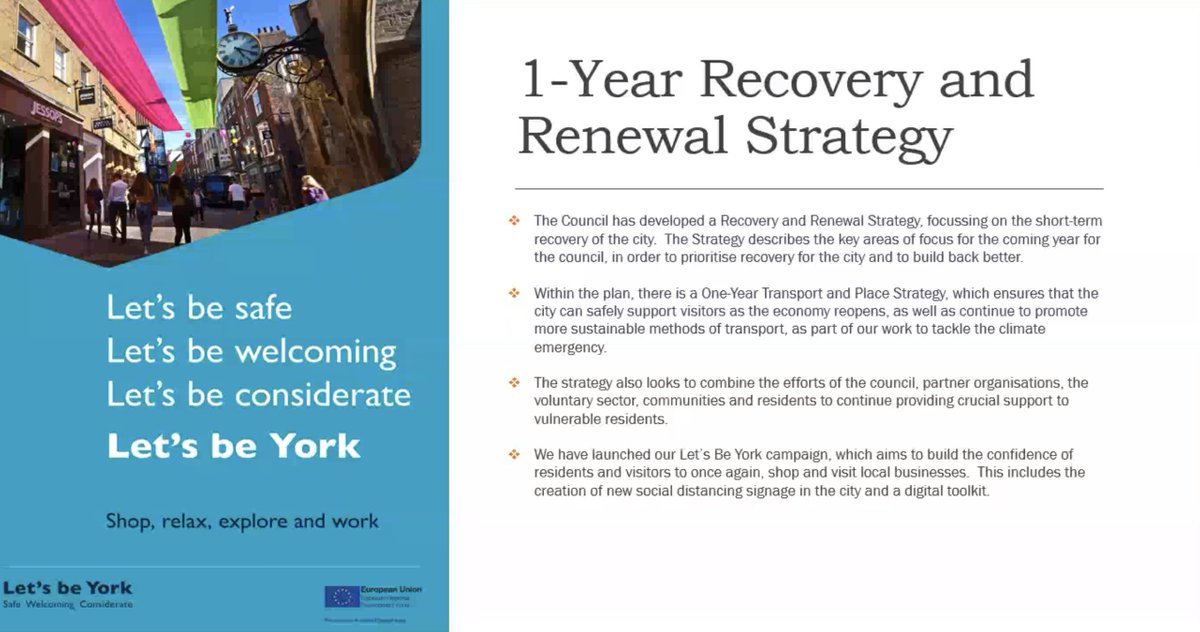 apseevents's tweet photo. Creating an inclusive and green economy for York with a people focused city centre 🚶‍♀️🚶‍♂️

Session 2 is underway with Leader of @CityofYork Cllr Keith Aspden outlining how the Council is placing health, wellbeing and climate action at the heart of its recovery strategy #apseclimate https://t.co/JRJOEmEqLB