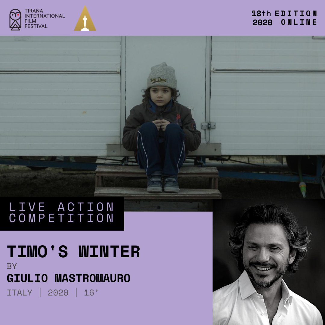 Live Action Competition -  18th edition TIFF 2020
Timo's Winter by Giulio Mastromauro | Italy | 2020 | 16’
Click here 👇🏻 for the Trailer :
vimeo.com/405537653 
#tiranafilminstitute #tiranafilmfest  #TIFF2020 #liveactioncompetition #OSCARqualifying #shortfilm  #italianfilm