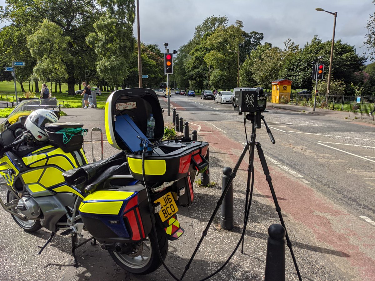 PSOSRoads's tweet photo. @polscotrpu were out with the Safety Camera bike yesterday on Melville Drive in Edinburgh carrying out speed enforcement . Highest speed detected was 36mph in a 20mph zone . #keepyourspeeddown https://t.co/Ww5e1XHacz