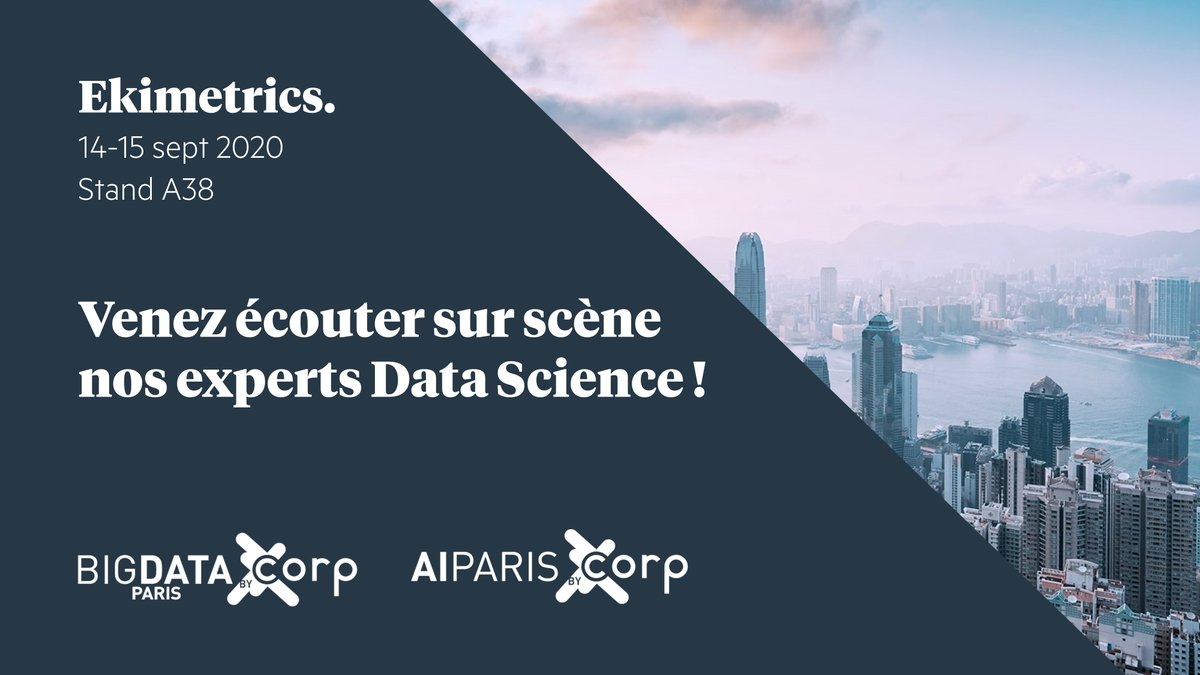 La #DataScience, nouveau moteur de vos capacités business ?
Découvrez comment en écoutant nos experts lors des salons
<a href="/bigdataparis/">BIG DATA & AI PARIS</a> et AI Paris les 14 et 15 septembre prochains ! bit.ly/2F2W0NZ

#Ekimetrics #AI #BigData
