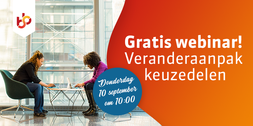 Morgen (donderdag 10 sept.) kunt u de webinar 'Veranderaanpak #keuzedelen' volgen van 10.00 - 11.00. Interessante info voor iedereen in het #mbo die betrokken is bij de #kwalificatiestructuur. Meekijken kan via deze link: onlineseminar.nl/sbb #sbbhelpt