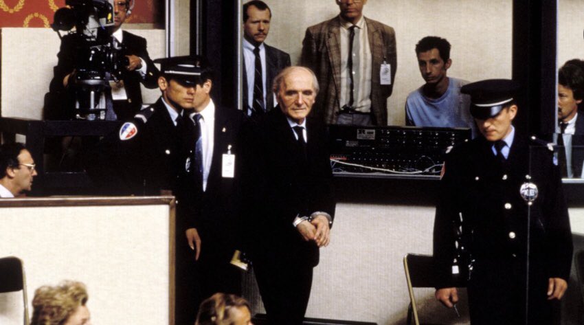 Le procès de Klaus Barbie (1987), officier de police SS C’est un procès de crime de guerre qui eut lieu à Lyon  900 journalistes suivirent le procès intégralement filmé. Il en résulte 145h de débats. K.Barbus est connu pour avoir fait exécuter Jean Moulin.