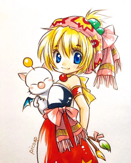 #relm_birthday_2020 
リルム大好き〜ヽ('▽`)/??
今日は描けなそうなんで過去絵… 