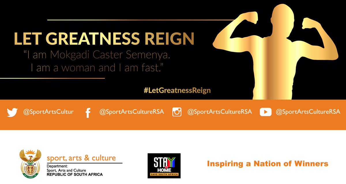 SportArtsCultur's tweet photo. “I am Mokgadi Caster Semenya. I am a WOMAN and I am FAST.” @caster800m #LetGreatnessReign🐍 https://t.co/KEjxwn3GlN