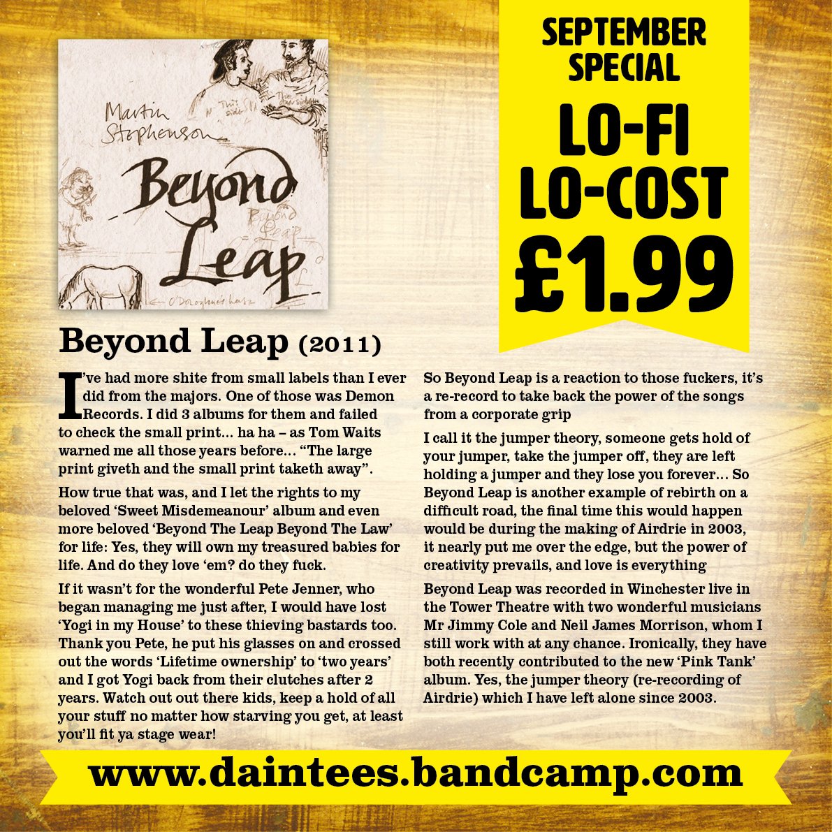 "Beyond Leap" (2011)As you can see ... there's some history behind this one! Haha. Mx http://daintees.bandcamp.com 