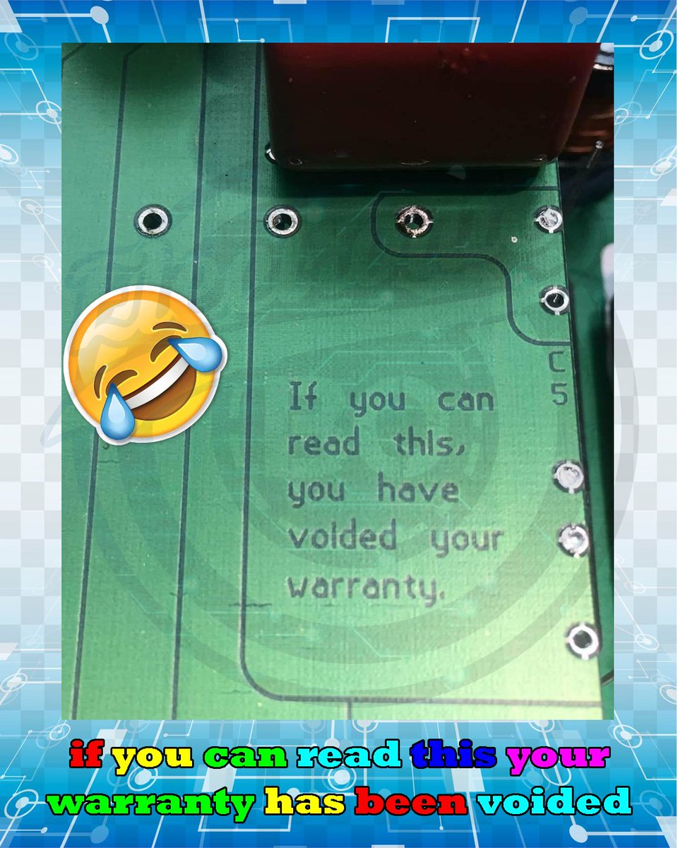 《 If you can read this your warranty has been voided. 》
Follow me #electronicbo
#Electronic
#electrical
#Arduino
#electricity