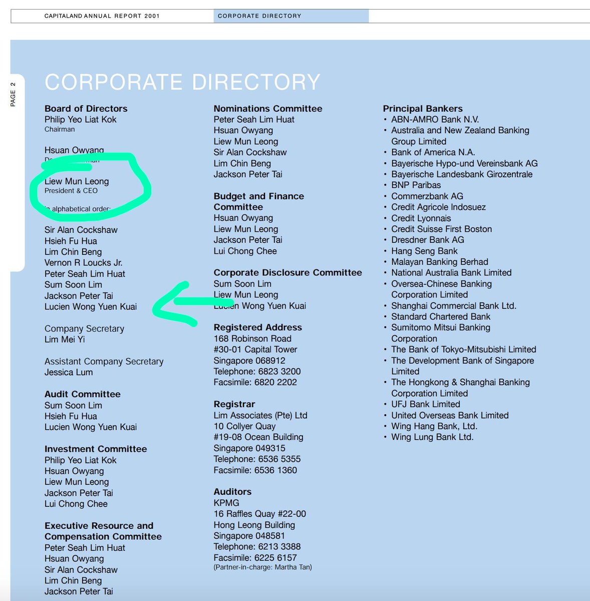 Lucien Wong had been on the board of  @CapitaLand at the same time that Liew Mun Leong was president and CEO. Wong stepped down from the board in 2006. The AGC says he and Liew did not, and still don't, have a "personal relationship".