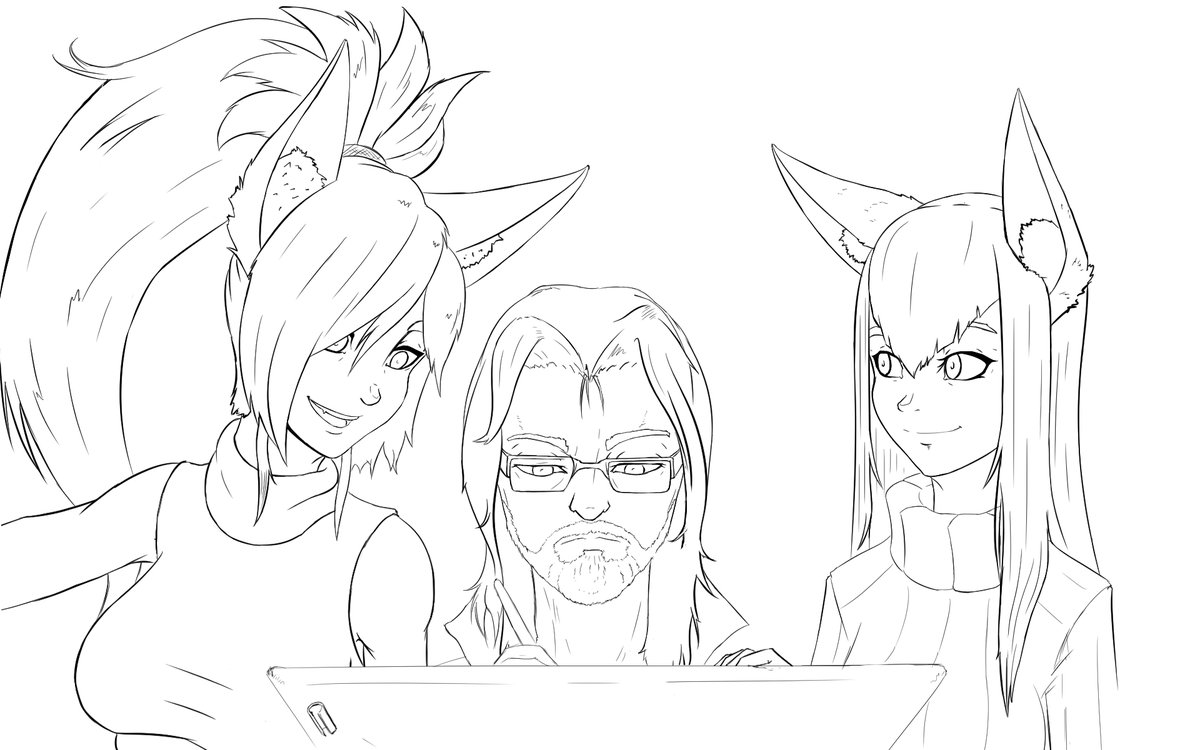 Fushigi_Fox's tweet photo. #shatteredworld #drawing #painting #CG #Fushigi #Fox #kitsune #neko #lineart https://t.co/mrilFIcgTg