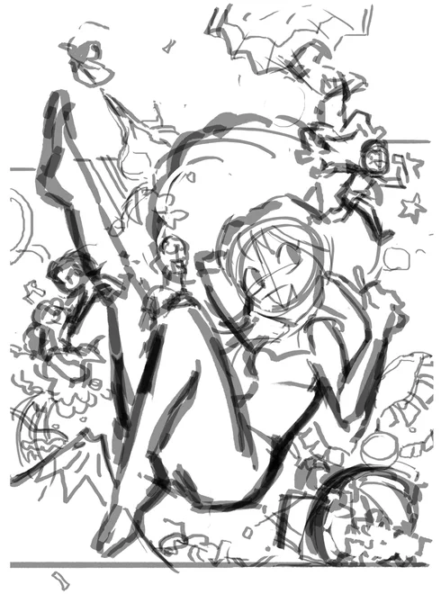 i still really love the urusei yatsura piece that i did 3 years back, so thought i'd share the roughs for it. 