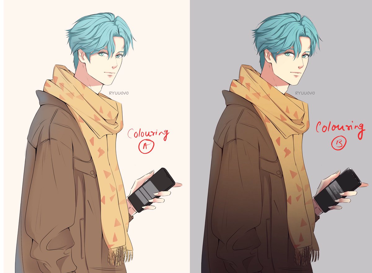 Which one?  I’m trying to find easy colouring style bcz I’m gonna get busy. #poll #mysticmessenger #MysticmessengerV #happybirthdayv #mysticmessengerfanart #Cheritz #OtomoKaren