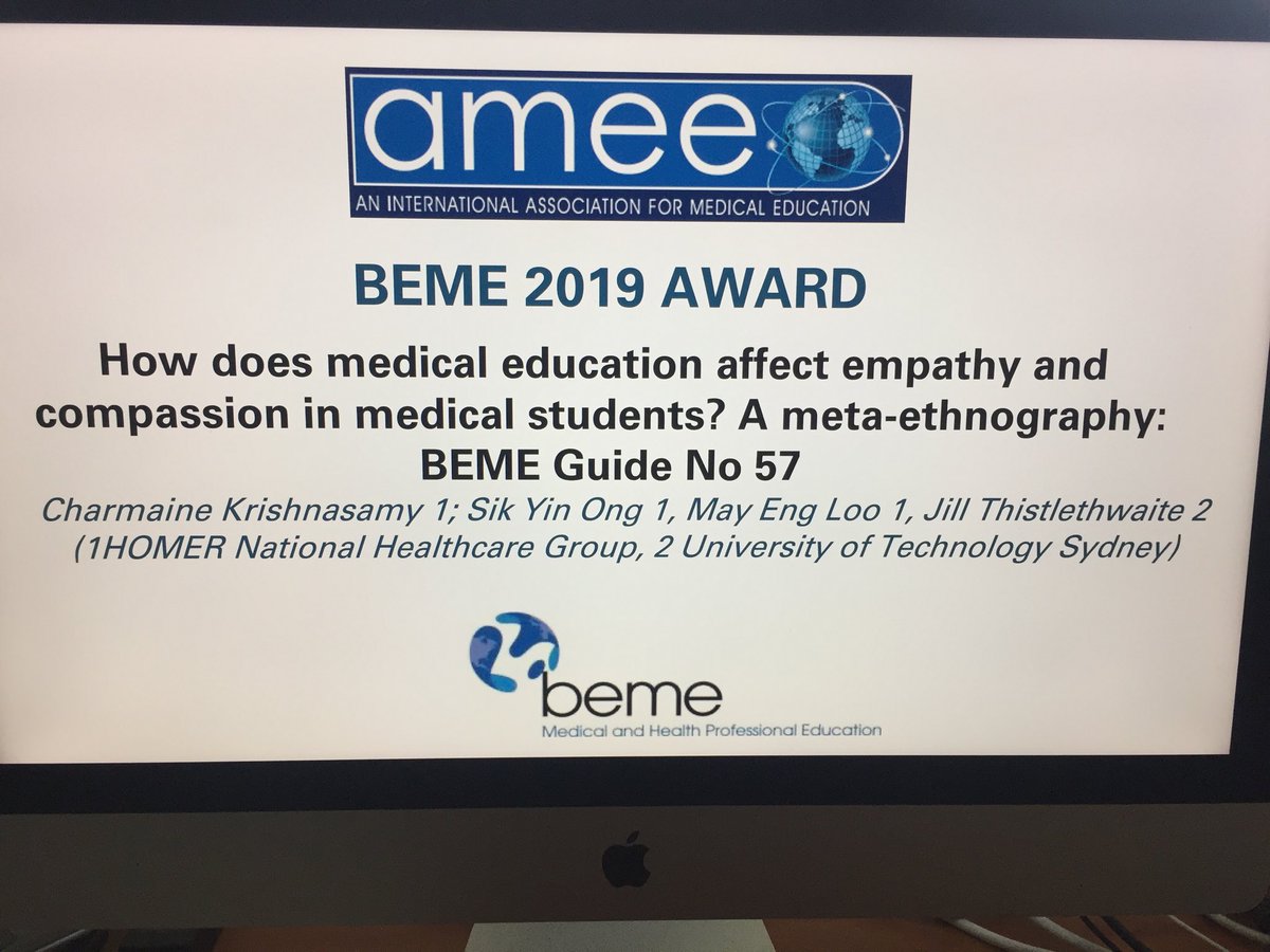 Honoured to have won this award with Singapore colleagues: a great team ⁦⁦@ClinicalTeacher⁩ #AMEE2020