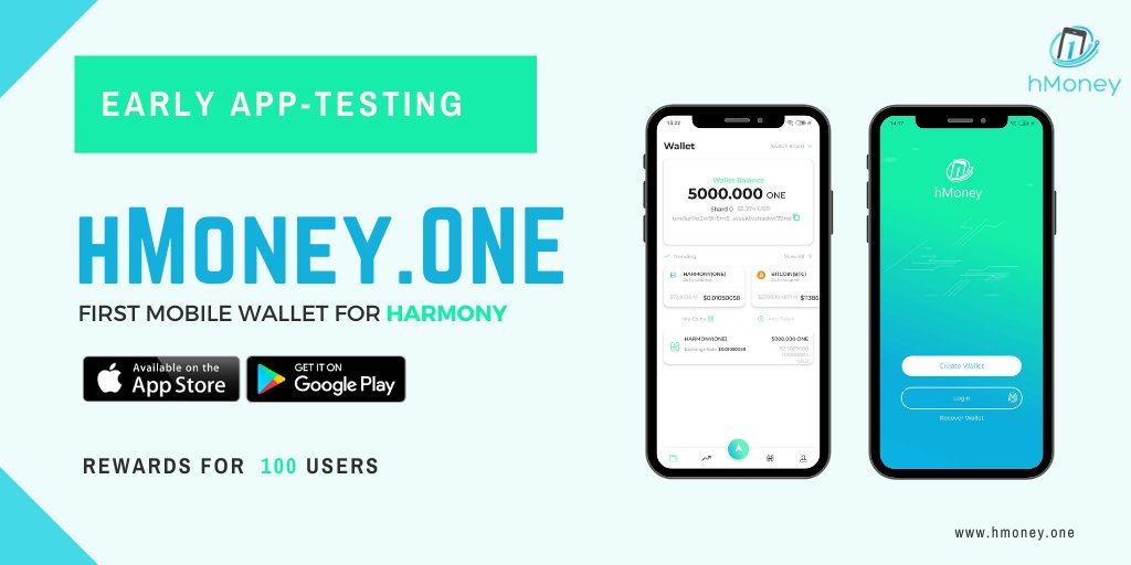 We would like to invite all the harmony community to test our beta app of  "hMoney Mobile Wallet". This will help us to improve the app before going live.

Beta tester will also get rewards. 
For more info : bit.ly/2ZvxoED 

<a href="/harmonyprotocol/">Harmony 💙</a> $ONE #harmonyOne