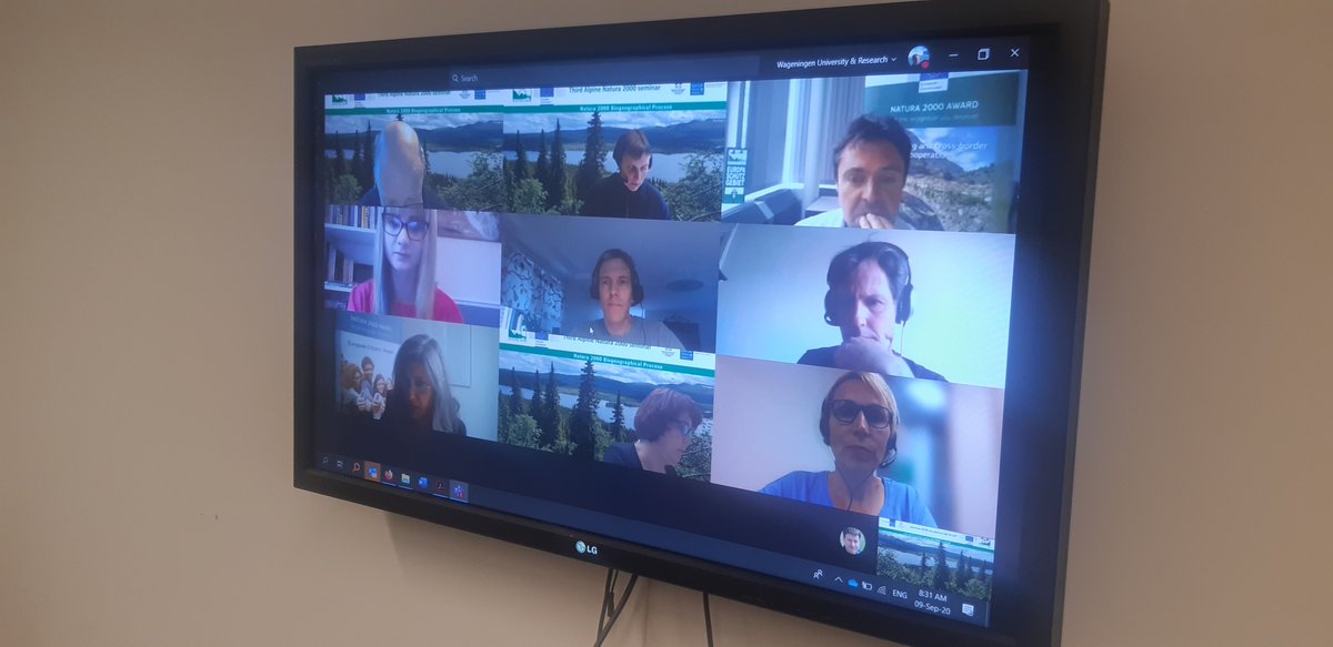 BioGeoProcess's tweet photo. View from the Boardroom at the second day of the #Online #AlpineSeminar, the Alpine Biogeographical Region #Natura2000 @EU_ENV @EUEnvironment @Eurosite @LIFEprogramme @_SLU @naturvardsverk @WURenvironment https://t.co/UxxkHTbywp