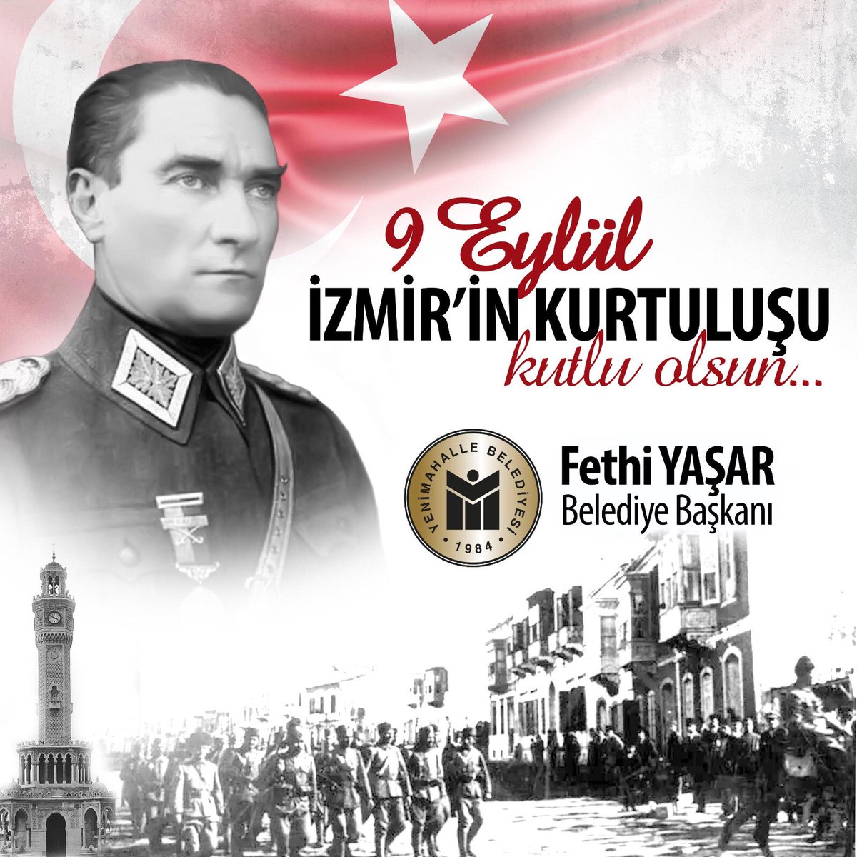 İzmir'in düşman işgalinden kurtuluşunun yıldönümünü kutluyor, Ulu Önder Gazi Mustafa Kemal Atatürk ve Milli Mücadele kahramanlarımızı rahmet, minnet ve şükranla anıyorum. 

#9Eylül