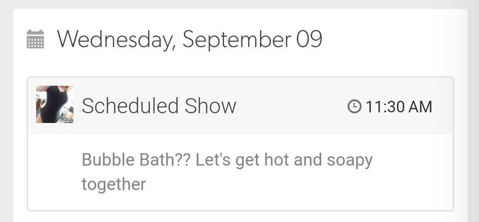 Show scheduled!! Comment below if your gunna be there for a Q&amp;A https://t.co/90IpSrS9hE  #cammodel #cam4uk<a href="/tag/bathtime"class="tags"><span>#bathtime</span></a><a href="/tag/cammodel"class="tags"><span>#cammodel</span></a><a href="/tag/q"class="tags"><span>#q</span></a><a href="/tag/cam4uk"class="tags"><span>#cam4uk</span></a><a href="/tag/timeforbubble"class="tags"><span>#timeforbubble</span></a>