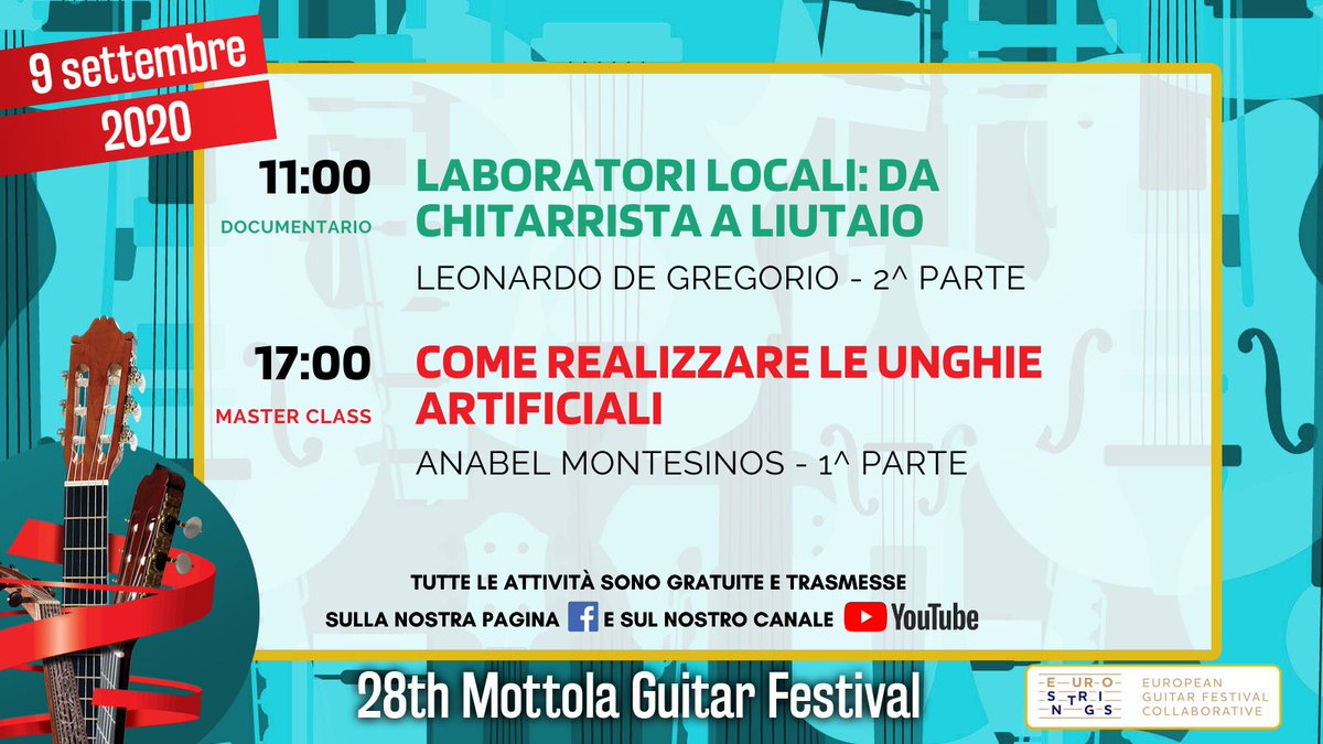 MottolaFestival's tweet photo. Benvenuti alla 5^ giornata del nostro festival online! 
Ecco gli appuntamenti di oggi: https://t.co/Cz7BM9PIKm