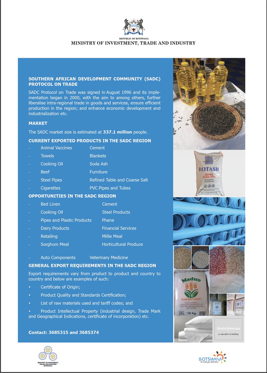 Opportunities offered to Botswana products under the SADC Protocol on Trade, image size:860x1200