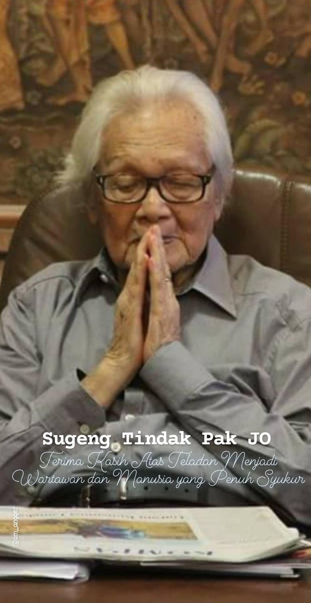 om_angger's tweet photo. Selamat Jalan #PakJO Terima kasih atas teladan menjadi wartawan dan manusia yang penuh syukur #RipJO @hariankompas https://t.co/9otkg5prCP