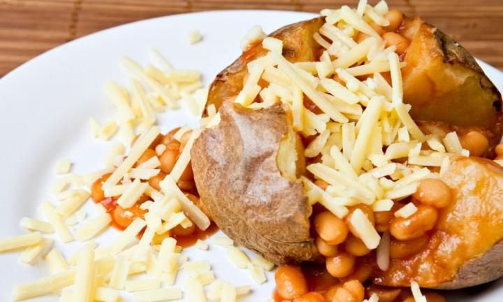 Matt Hancock:A school lunchtime Jacket Potato that has been cooked in the microwave and is ready to fold and break under any pressure from cheese or beans. No seasoning. Just pure potato.