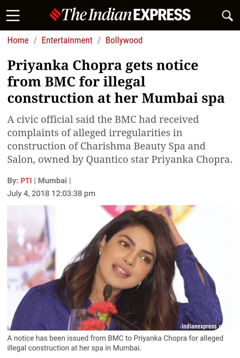 Hey  @mybmc it seems u r in hurry to remove illegal constructions to make Mumbai beautiful.So I'm here to help u out in this great work.Here r some names who getting notice from u since 2016:1. Priyanka Chopra2. Kapil Sharma 3. Amitabh Bachchan1/n #DeathOfDemocracy