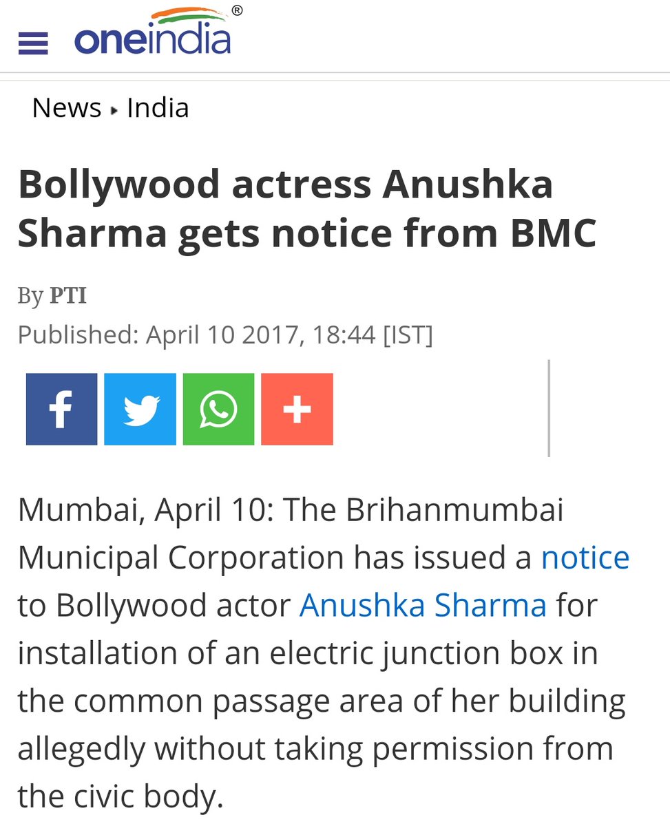 4. Anushka Sharma5. Arjun Kapoor6. Rani MukherjeeIf u want I can give u more names as I'm a helpful citizenIt's been 4 yrs so I hope u will demolish these illegal constructions till yesterday as u demolished  #KanganaRanaut office in 24 hrs even before the notice period.2/n