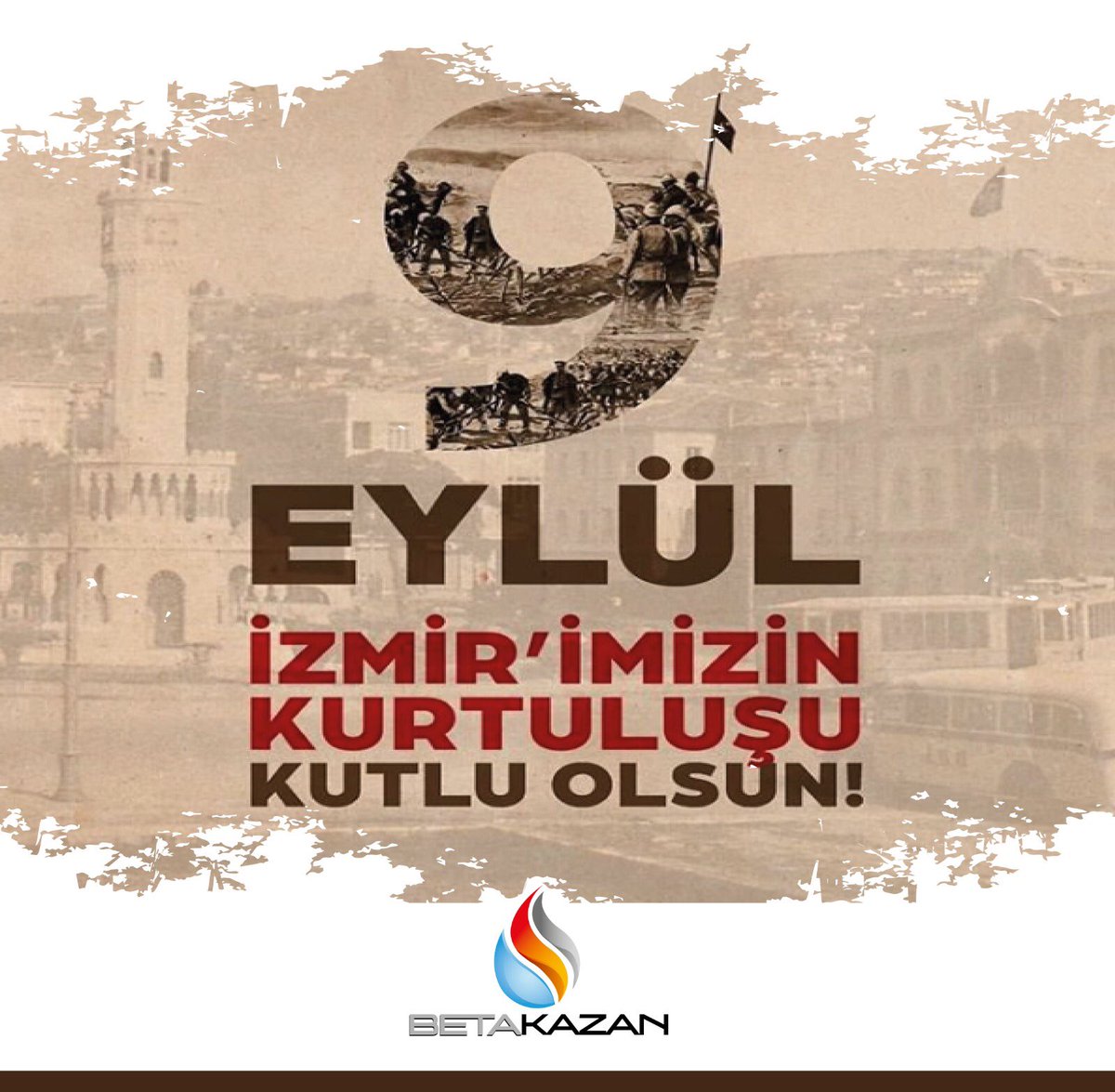 Türk milleti tek bir hedef için yaşıyordu; hürriyet ve istiklal.
İzmir’in düşman işgalinden kurtuluşunun 98. yılı kutlu olsun. 
.
#BetaKazan #9Eylul #GücüAdında #izmirinkurtulusukutluolsun #9Eylul1922