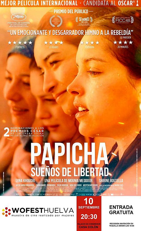 ❤️ "Papicha, sueños de libertad", de la directora argelina Mounia Maddour, inaugura WofestHuelva bit.ly/3jYCvEN #cine #Huelva