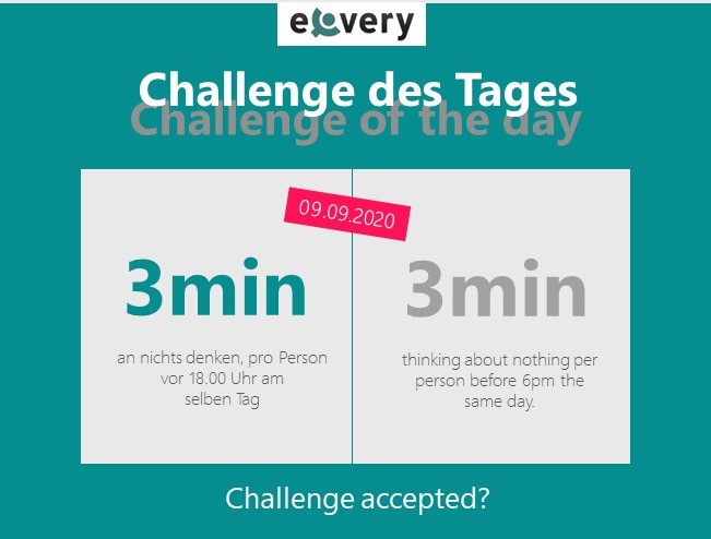 eCoveryDE's tweet image. Einmal an nichts denken - so einfach oder doch die absolute Challenge des Tages? Stelle dir einen Timer &amp;amp; versuche nur zu atmen &amp;amp; zu sein. Denke an nichts. Falls Gedanken aufkommen - nehme sie wahr &amp;amp; dann lasse sie ziehen- einfach an nichts denken.#notthinking #ChallengeAccepted