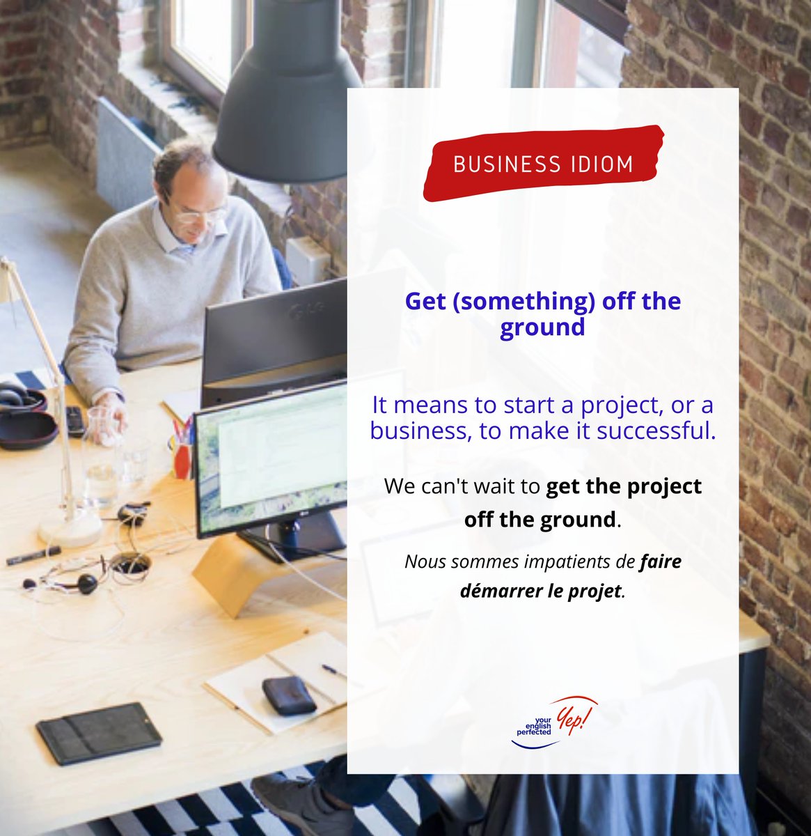 YEPerfected's tweet photo. Good morning talented Yeppers!

How about getting your English off the ground too?

With YEP! You can do it too! 💪🏽Just take action.

#withyepyoucandoittoo⁠#businessenglish #oral #fun #personaldevelopment #businessidioms #englishlearners https://t.co/7kO7dp6a5U
