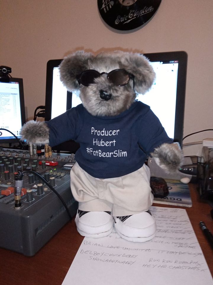 it's #NationalTeddyBearDay &amp; naturally our <a href="/Hubert_Bear/">Hubert Bear</a> is busy as always in the studio #ProducerHubert #fatBearSlim