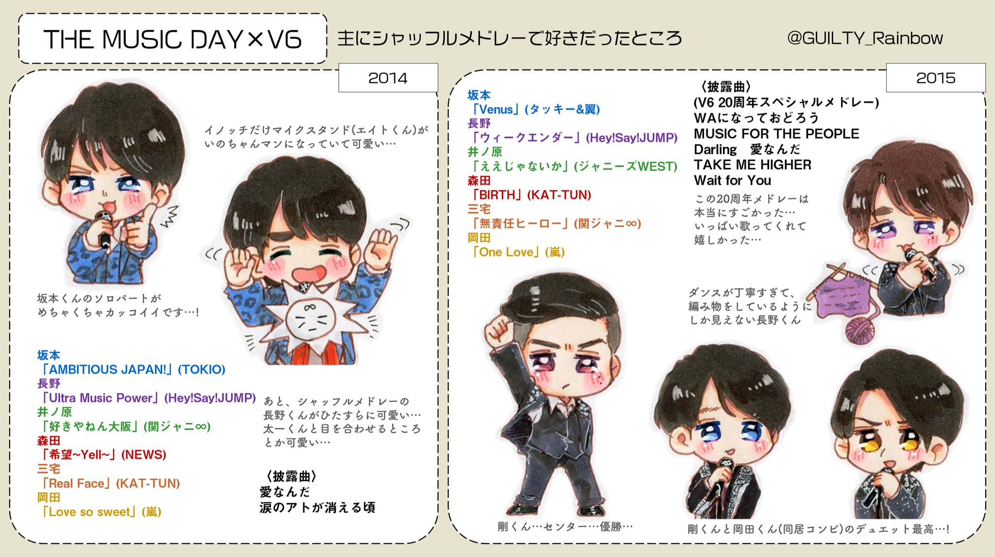 ぱち もうすぐthe Music Dayの放送日なので これまでのthe Music Dayでのv6をシャッフルメドレー中心でまとめました 9 12が楽しみです ぱち もうすぐthe Music Dayの放送日なので これまでのthe Music Dayでのv6をシャッフルメドレー中心でまとめました 9 12が楽しみです