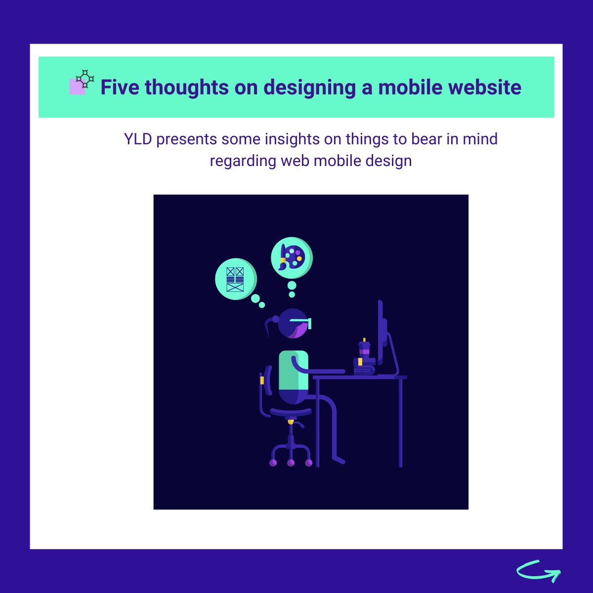YLDio's tweet image. Mobile web design is such a fundamental part of web life these days - we asked our YLD team for some things to think about when you are looking at it for your company.

#mobiledesign #learning #yld