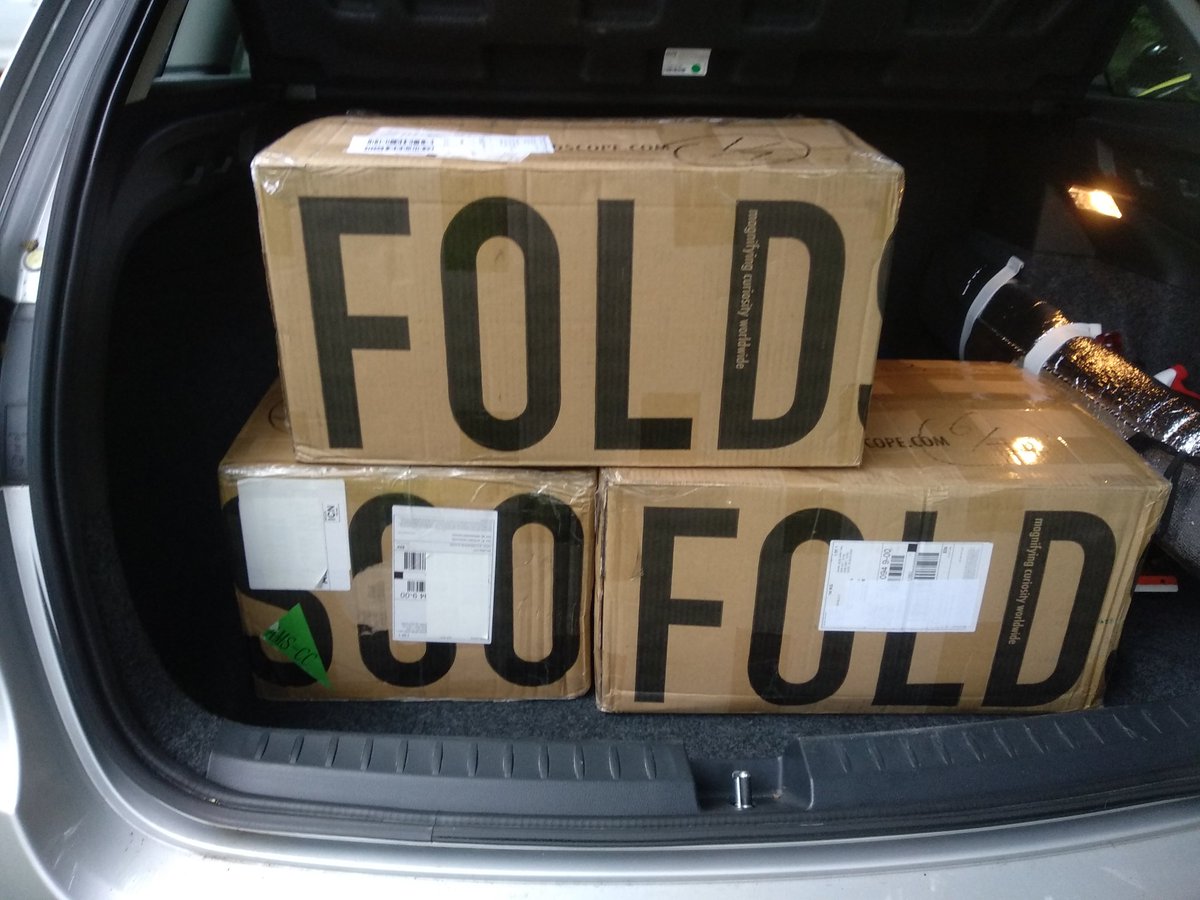 A few hundred Foldscopes on the eve of being shipped to <a href="/ucl/">UCL</a>'s @uclchemlab_14

#foldscope