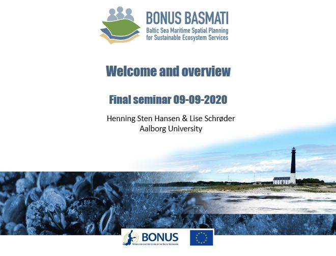 The BONUS BASMATI final webinar is about to start! The topics of today are #MaritimeSpatialPlanning, #StakeholderInvolvement, #EcosystemServices, #decisionsupportsystems, and much more. The presentations and further material will be published at our website later this month.