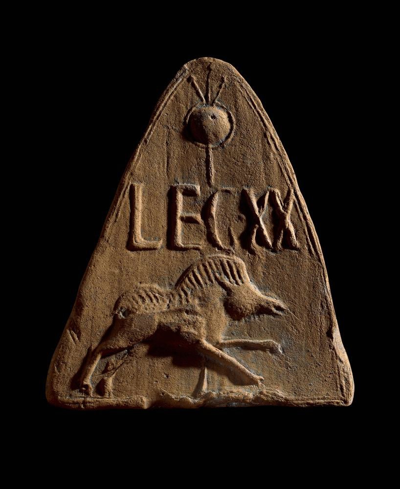 Alright. Now a few Roman tiles. The first a floor tile with glass inlay. The second a roof tile. Third a fragment of tile found in a tomb. Last one from the Roman period found in Egypt.